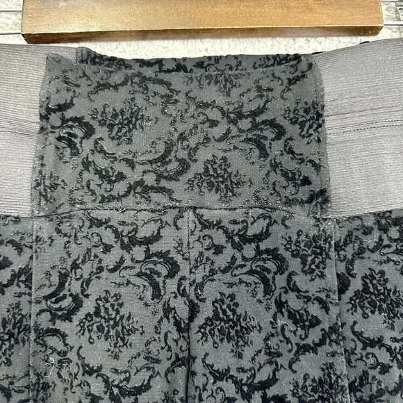 one 5 one black paisley pants women medium velvet burnout flocking whimsigoth - Picture 2 of 7
